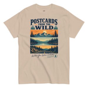 Postcards From The Wild Outdoor Adventure T-Shirt – Vintage Mountain Lake Camping Tee
